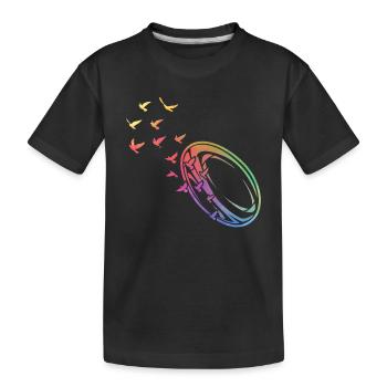 Rugby Season Rugby ball Rugby - Kids' Premium Organic T-Shirt - black - Front