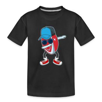 Ballon De Rugby Dab Danse Joueur De Rugby - T-shirt bio Premium Enfant - noir - Devant