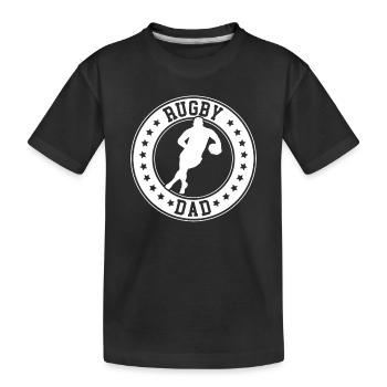Rugby Player Dad Rugby Daddy - Kids' Premium Organic T-Shirt - black - Front