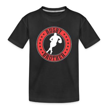 Frère de rugby Jouer Frère de rugby - T-shirt bio Premium Enfant - noir - Devant