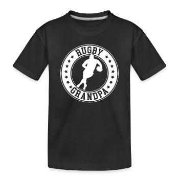 Rugby Player Grandpa Rugby Grandpa - Kinder Premium Bio T-Shirt - Schwarz - Vorne