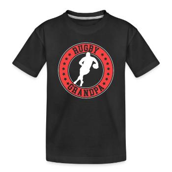 Rugby Grandpa Playing Rugby Grandpa - Kinder Premium Bio T-Shirt - Schwarz - Vorne