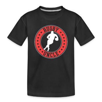Rugby Uncle Playing Rugby Sister - Kinder Premium Bio T-Shirt - Schwarz - Vorne