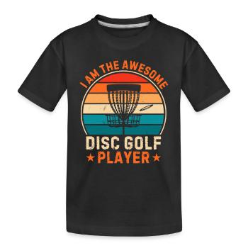 Disc Golfer Je suis le super joueur de disc golf - T-shirt bio Premium Enfant - noir - Devant