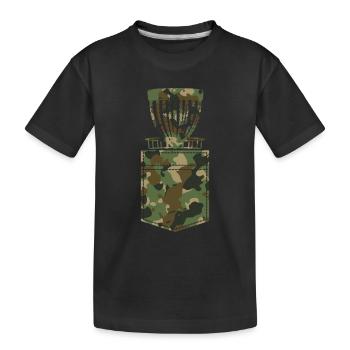 Disc golf basket - Disc Golf Player Disc Golfing - Kids' Premium Organic T-Shirt - black - Front