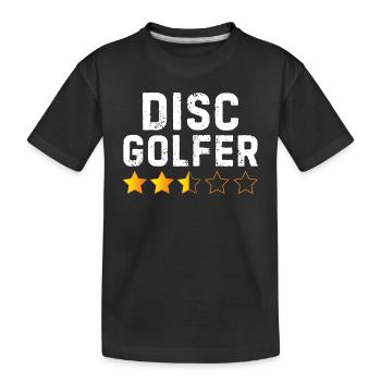 Disc Golf drôle avec avis 5 étoiles - Disc Golf - T-shirt bio Premium Enfant - noir - Devant