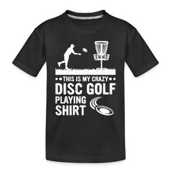 C’est ma chemise de disc golf fou Disc Golf - T-shirt bio Premium Enfant - noir - Devant