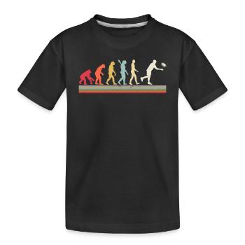 Disc Golf Disc Golfing Evolution disc golf player - Kinder Premium Bio T-Shirt - Schwarz - Vorne