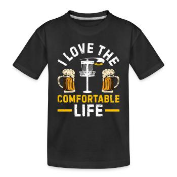 Disc Golf Disc Golfer - J’adore le confort - T-shirt bio Premium Enfant - noir - Devant