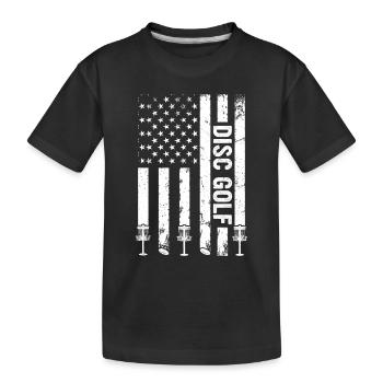 Disc Golf Drapeau US Disc Golf - T-shirt bio Premium Enfant - noir - Devant