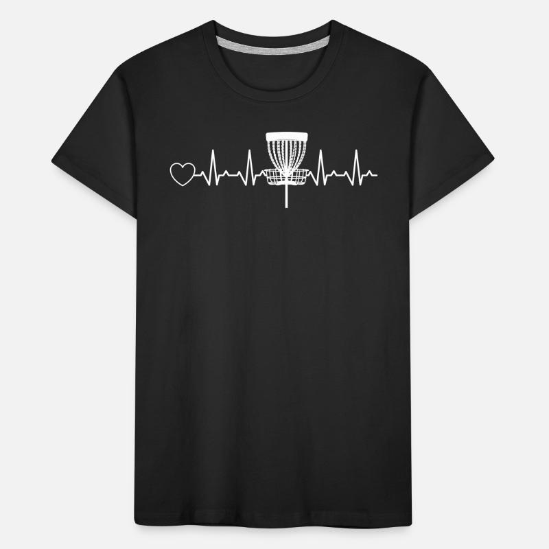 Disc golf heartbeat panier de disc golf Disc golf T-shirt bio Premium Enfant