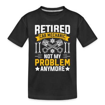 Retired car mechanic Auto Mechanic Retired Car Mec - Kinder Premium Bio T-Shirt - Schwarz - Vorne