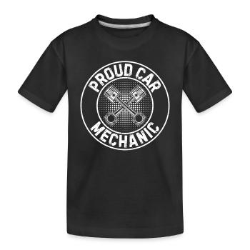 Fier mécanicien automobile - Mécanicien automobile - T-shirt bio Premium Enfant - noir - Devant