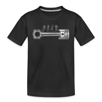 Car Mechanic piston funny Mechanic Stick Figure Me - Kinder Premium Bio T-Shirt - Schwarz - Vorne