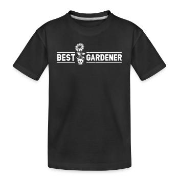Gardening Landscaper Hobby Gardener - Best Gardene - Kids' Premium Organic T-Shirt - black - Front