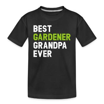 Best Gardener Grandpa Ever - Gardener Landscaper G - Kids' Premium Organic T-Shirt - black - Front