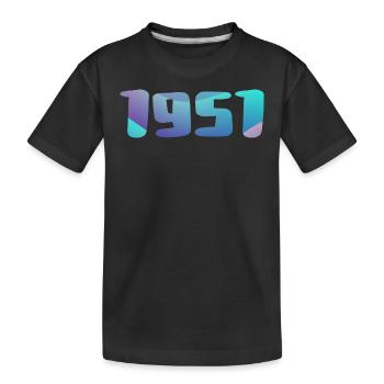 1951 Geburtstagsgeschenk Vintage 1951 Retro 1951 - Kinder Premium Bio T-Shirt - Schwarz - Vorne