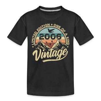 Original Vintage 2006 Birthday Gift 2006 - Kids' Premium Organic T-Shirt - black - Front