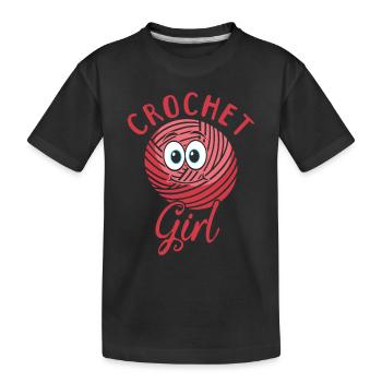 Crochet Crochet Filles Crochet Fille - T-shirt bio Premium Enfant - noir - Devant