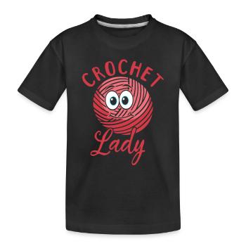 Crochet Crochets Filles Crochet Lady - T-shirt bio Premium Enfant - noir - Devant