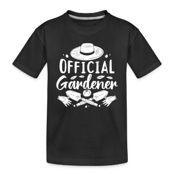 Landscaping Hobby Gardener Gardening - Official Ga - Kids' Premium Organic T-Shirt - black - Front