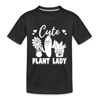 Hobby Gardener Plant Lover - Gardening Cute Plant - Kinder Premium Bio T-Shirt - Schwarz - Vorne