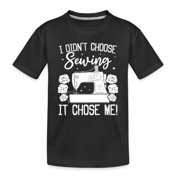 Je n’ai pas choisi la couture, c’est elle qui m’a choisie - Funny Sewing - T-shirt bio Premium Enfant - noir - Devant