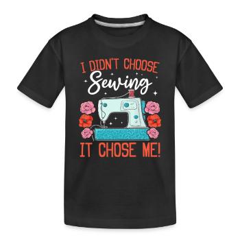 Je n’ai pas choisi la couture, c’est elle qui m’a choisie - Funny Sewing - T-shirt bio Premium Enfant - noir - Devant