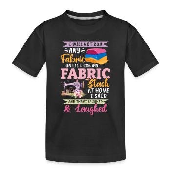 Drôle de couture disant drôle d’idée de couture citation de couture - T-shirt bio Premium Enfant - noir - Devant