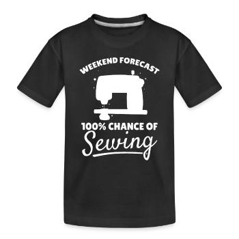Prévisions week-end 100% de chance de Couture - Couture Lo - T-shirt bio Premium Enfant - noir - Devant