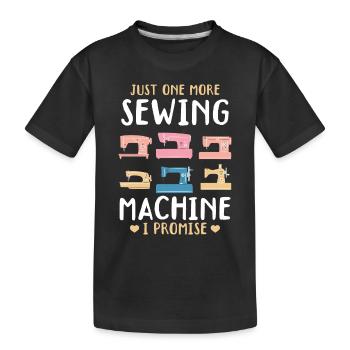 Just one more sewing machine I promise - Funny Sew - Kinder Premium Bio T-Shirt - Schwarz - Vorne