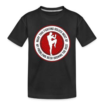 Combattant de Muay Thai Dictons amusants de Muay Thai - T-shirt bio Premium Enfant - noir - Devant