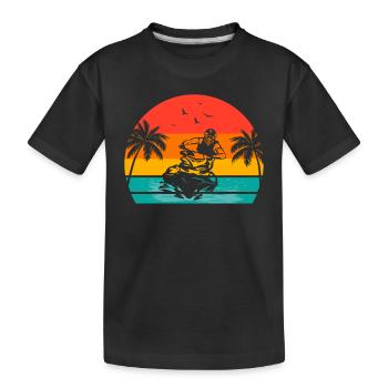 Jetskiing jet ski Jetski Lover Jetski Racing - T-shirt bio Premium Enfant - noir - Devant