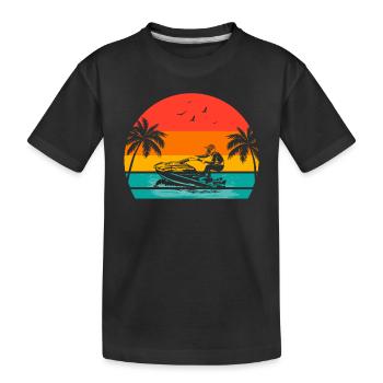 Jetskiing jet ski Jetski Lover Jetski Racing - T-shirt bio Premium Enfant - noir - Devant
