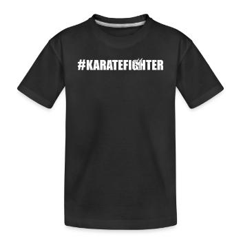 #KarateFighter - Karate Fighter Karate - Kinder Premium Bio T-Shirt - Schwarz - Vorne