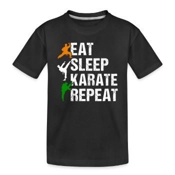 Eat Sleep Karate Repeat - Karate Fighter Karate Fi - T-shirt bio Premium Enfant - noir - Devant