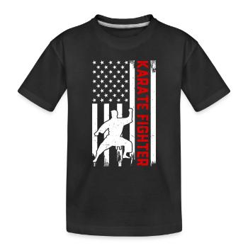 Karate Martial Arts Karate Fighting Karate Fighter - Kinder Premium Bio T-Shirt - Schwarz - Vorne