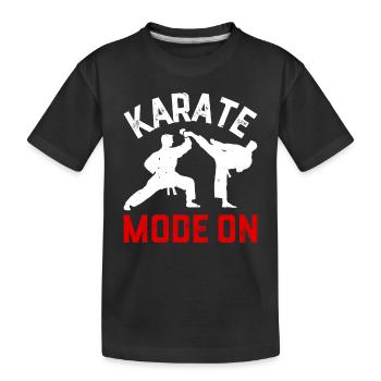 Karate Mode On - Karate Fighter - Kids' Premium Organic T-Shirt - black - Front