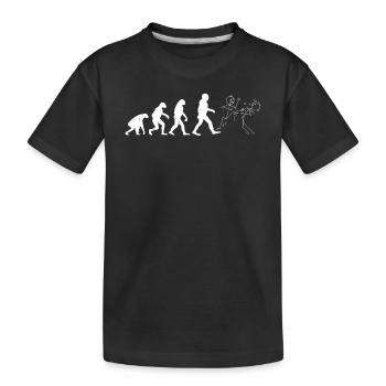 Funny Karate Evolution - Kinder Premium Bio T-Shirt - Schwarz - Vorne
