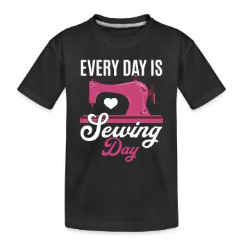 Chaque jour est le jour de la couture - Sewing Lover Seamstress - T-shirt bio Premium Enfant - noir - Devant