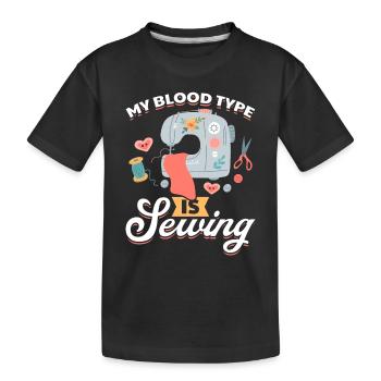 Couturière Amateur de Couture - Mon groupe sanguin est Couture - T-shirt bio Premium Enfant - noir - Devant