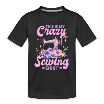 C’est ma chemise de couture folle Funny Sewing Lover - T-shirt bio Premium Enfant - noir - Devant