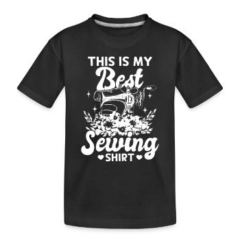 C’est ma meilleure chemise de couture Funny Sewing Seamstre - T-shirt bio Premium Enfant - noir - Devant