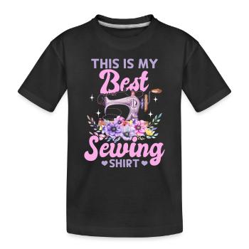 C’est ma meilleure chemise de couture Funny Sewing Lover - T-shirt bio Premium Enfant - noir - Devant
