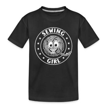 Couturière Fille Couture Amante de Couture - T-shirt bio Premium Enfant - noir - Devant
