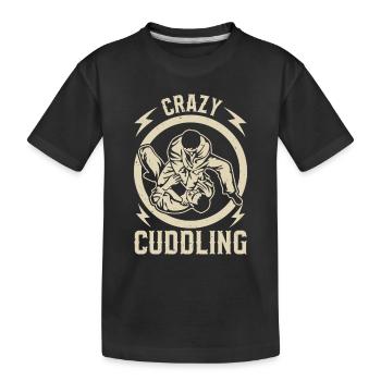 Crazy cuddling - Jiu Jitsu Fighter Funny Brazilian - Kids' Premium Organic T-Shirt - black - Front