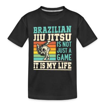 Le Jiu Jitsu Brésilien n’est pas seulement un jeu, c’est mon li - T-shirt bio Premium Enfant - noir - Devant