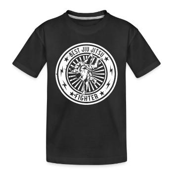 Best Jiu Jitsu Fighter - Brazilian Jiu Jitsu Fight - Kids' Premium Organic T-Shirt - black - Front