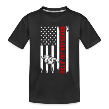Brazilian Jiu Jitsu US Flag Brazilian Jiu Jitsu Ma - Kids' Premium Organic T-Shirt - black - Front