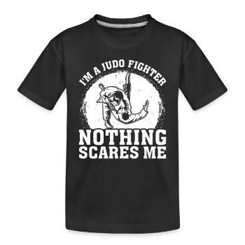Je suis un combattant de judo, rien ne me fait peur - Judo fighti - T-shirt bio Premium Enfant - noir - Devant